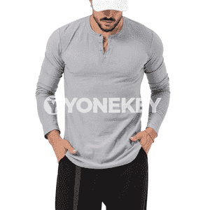 Erkekler üçin niýetlenilen uzyn ýeňli köýnek.